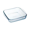 Plat à four carré en verre 21 cm