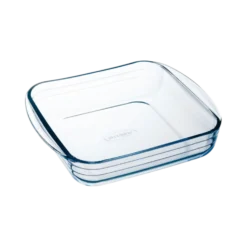 Plat à four carré en verre 21 cm