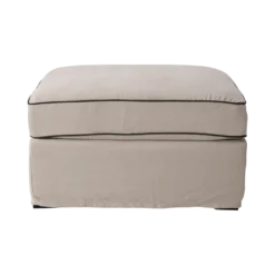 Pouf coton/lin déhoussable Margot