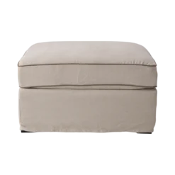 Pouf coton/lin déhoussable Margot