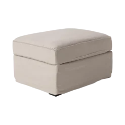 Pouf coton/lin déhoussable Margot
