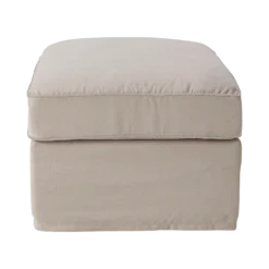 Pouf coton/lin déhoussable Margot