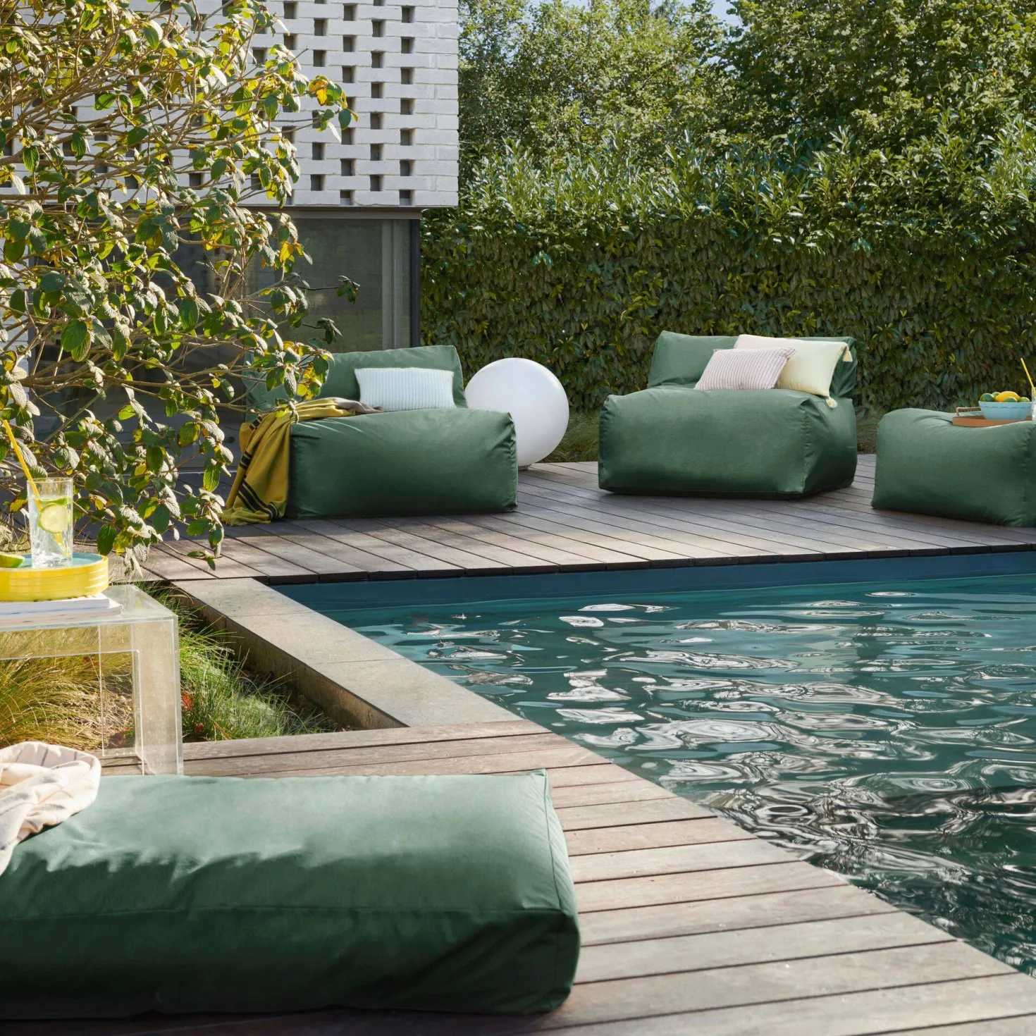 Pouf d'Extérieur Recyclé Heva