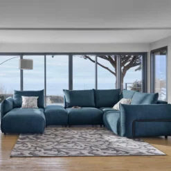Pouf pour canapé modulable tissu Solal
