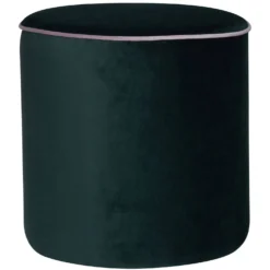 Pouf rond velours Léo