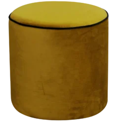 Pouf rond velours Léo