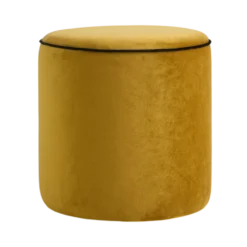 Pouf rond velours Léo