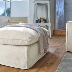 Pouf tissu déhoussable Pablo