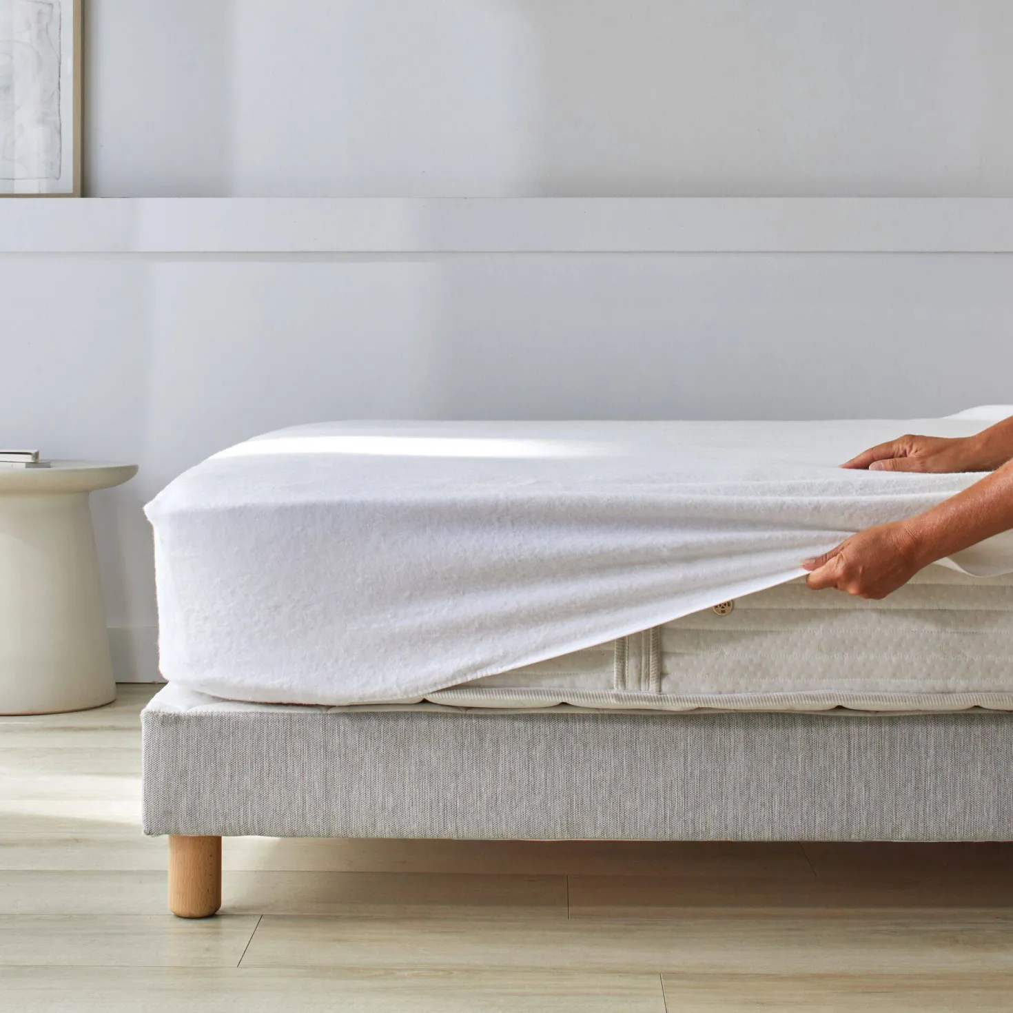 Protège matelas molleton 100% coton bonnet 30 cm Firmin