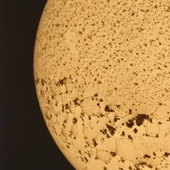 Suspension ronde blanche moucheté en verre soufflé Colline