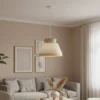 Suspension tissu et cannage naturelle beige Sarah