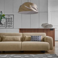 Suspension tissu torsadée beige Samantha