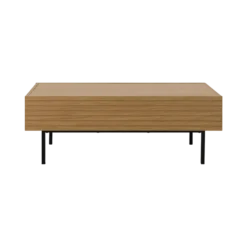 Table basse avec tiroir bois pieds métal Alex