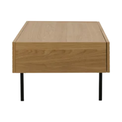 Table basse avec tiroir bois pieds métal Alex