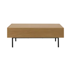 Table basse avec tiroir bois pieds métal Alex