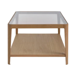 Table basse bois et verre Alice