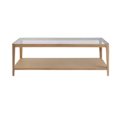 Table basse bois et verre Alice