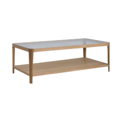 Table basse bois et verre Alice