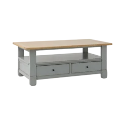 Table basse bois massif 2 tiroirs Embellie