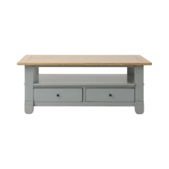 Table basse bois massif 2 tiroirs Embellie