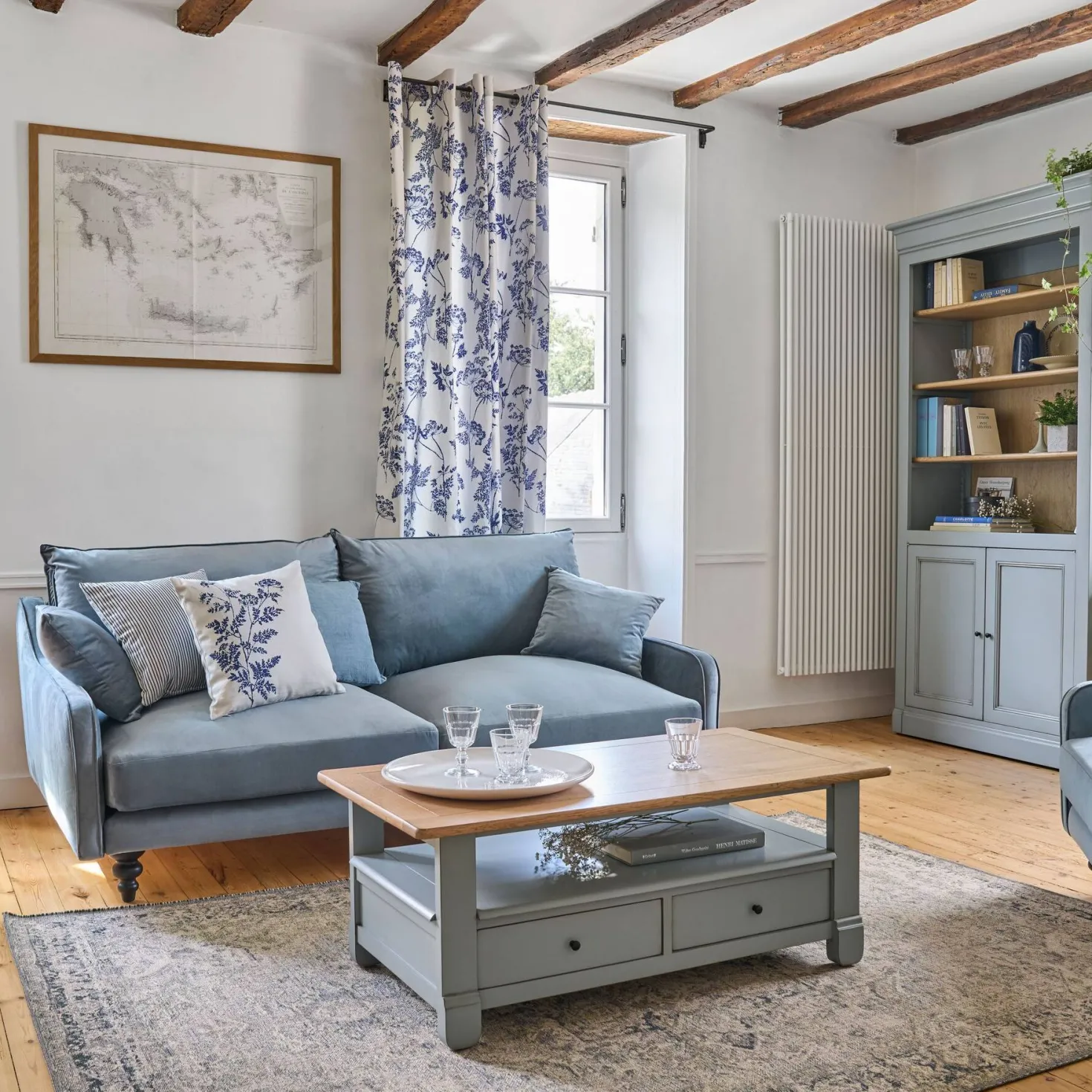 Table basse bois massif 2 tiroirs Embellie