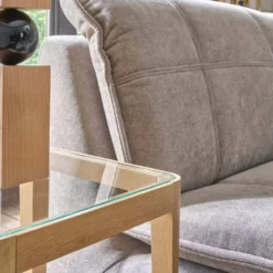 Table d'appoint bois et verre Alice