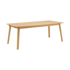 Table à manger rectangulaire bois avec rallonges en option 6 à 8 personnes Adèle