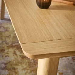 Table à manger rectangulaire bois avec rallonges en option 6 à 8 personnes Adèle
