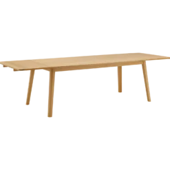Table à manger rectangulaire bois avec rallonges en option 6 à 8 personnes Adèle