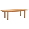 Table à manger rectangulaire chêne massif 6 personnes avec rallonges en option Luminescence