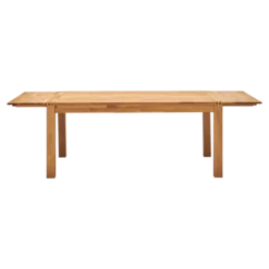 Table à manger rectangulaire chêne massif 6 personnes avec rallonges en option Luminescence
