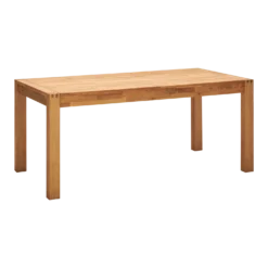 Table à manger rectangulaire chêne massif 6 personnes avec rallonges en option Luminescence
