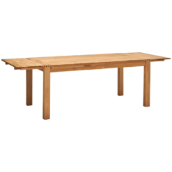 Table à manger rectangulaire chêne massif avec rallonges 6 à 10 personnes Luminescence