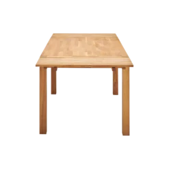 Table à manger rectangulaire chêne massif avec rallonges 6 à 10 personnes Luminescence