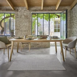 Table à manger rectangulaire extensible 8 personnes Adèle