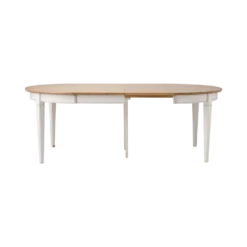 Table à manger ronde extensible bois massif 4 à 8 personnes Embellie
