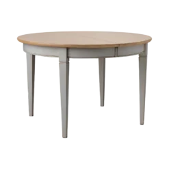 Table à manger ronde extensible bois massif 4 à 8 personnes Embellie