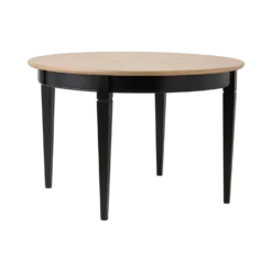 Table à manger ronde extensible bois massif 4 à 8 personnes Embellie