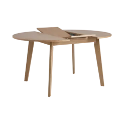 Table à manger ronde extensible bois 4 à 6 personnes Agatha