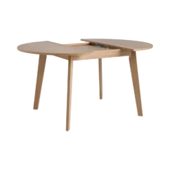 Table à manger ronde extensible bois 4 à 6 personnes Agatha