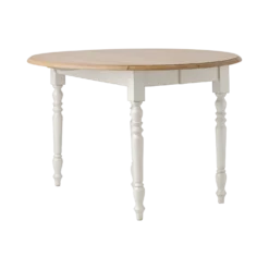 Table à manger à volets extensible bois massif 4 à 8 personnes Embellie