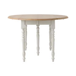 Table à manger à volets extensible bois massif 4 à 8 personnes Embellie