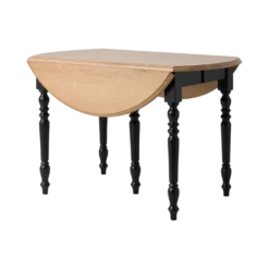 Table à manger à volets extensible bois massif 4 à 8 personnes Embellie