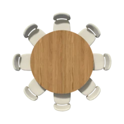 Table ronde bois 8 personnes Alba