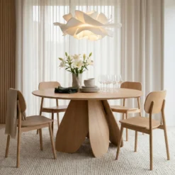 Table ronde bois 8 personnes Alba