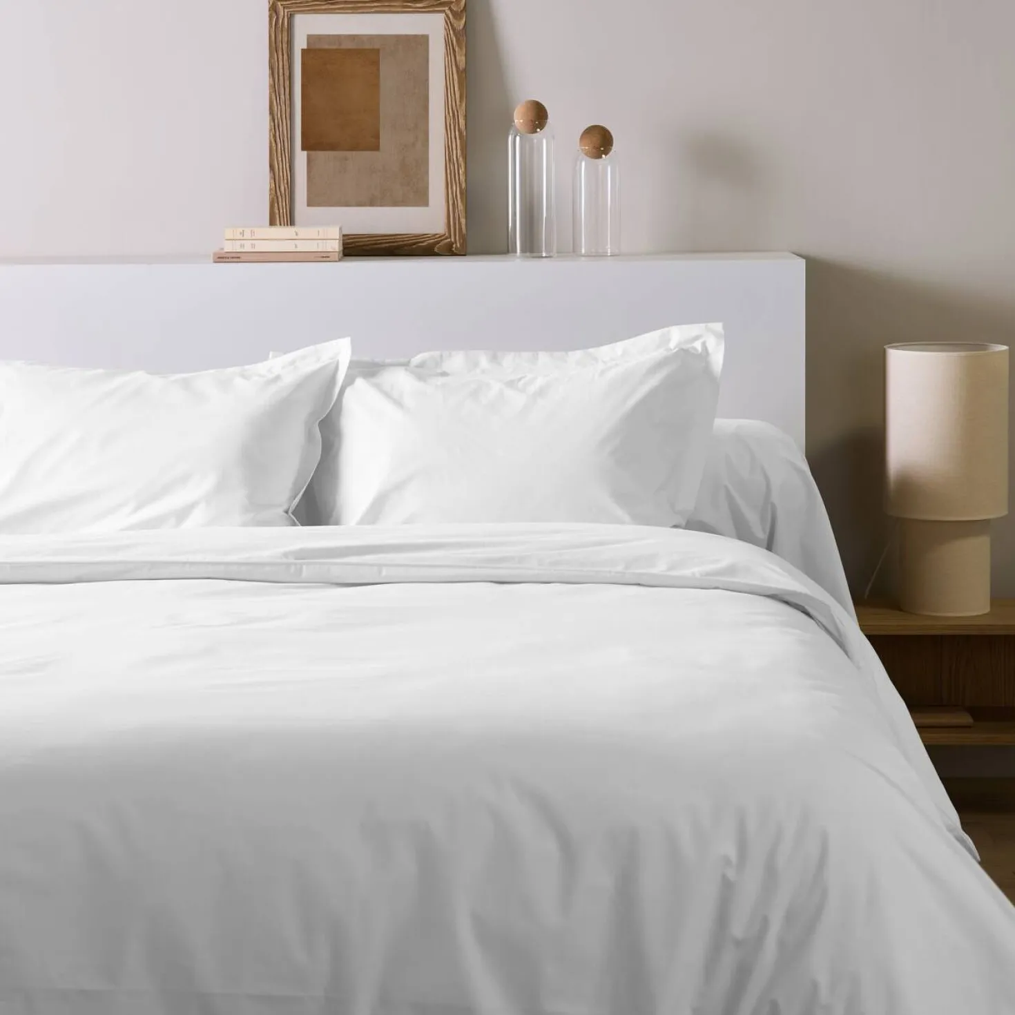 Taie d'oreiller percale bio Elise
