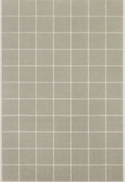 Tapis à carreaux en laine Othilie