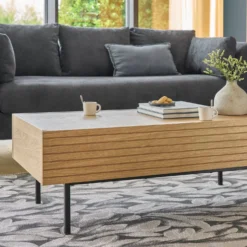 Tapis laine motif végétal Plantain