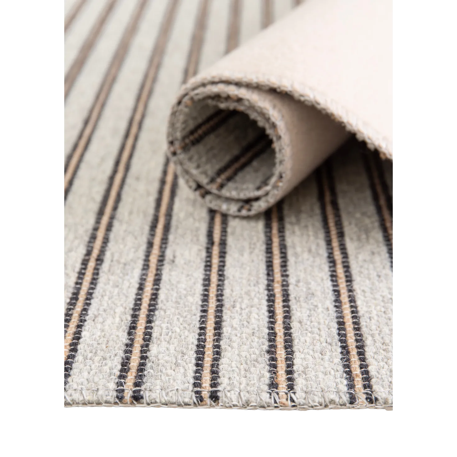 Tapis rayures laine et jute Blandine