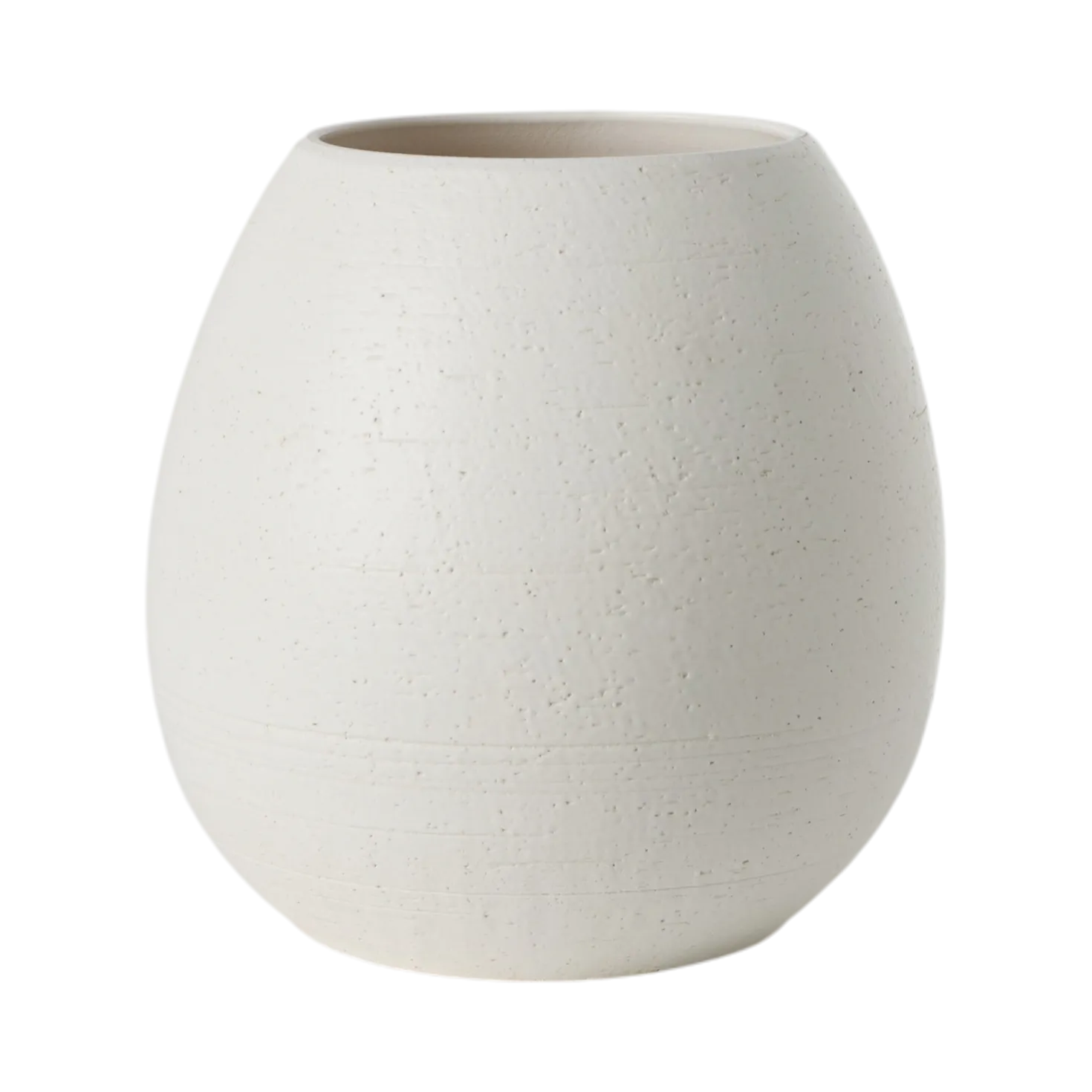 TERAPLAST Cache pot rond en céramique 28cm MURANO blanc